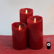 Rote LED Kerzen mit echtem Flammeneffekt